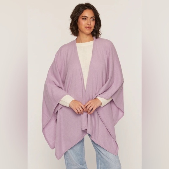 The Cashmere Project 100% cashmere classic luxe wrap shawl dusty lavender NWT - Picture 2 of 5